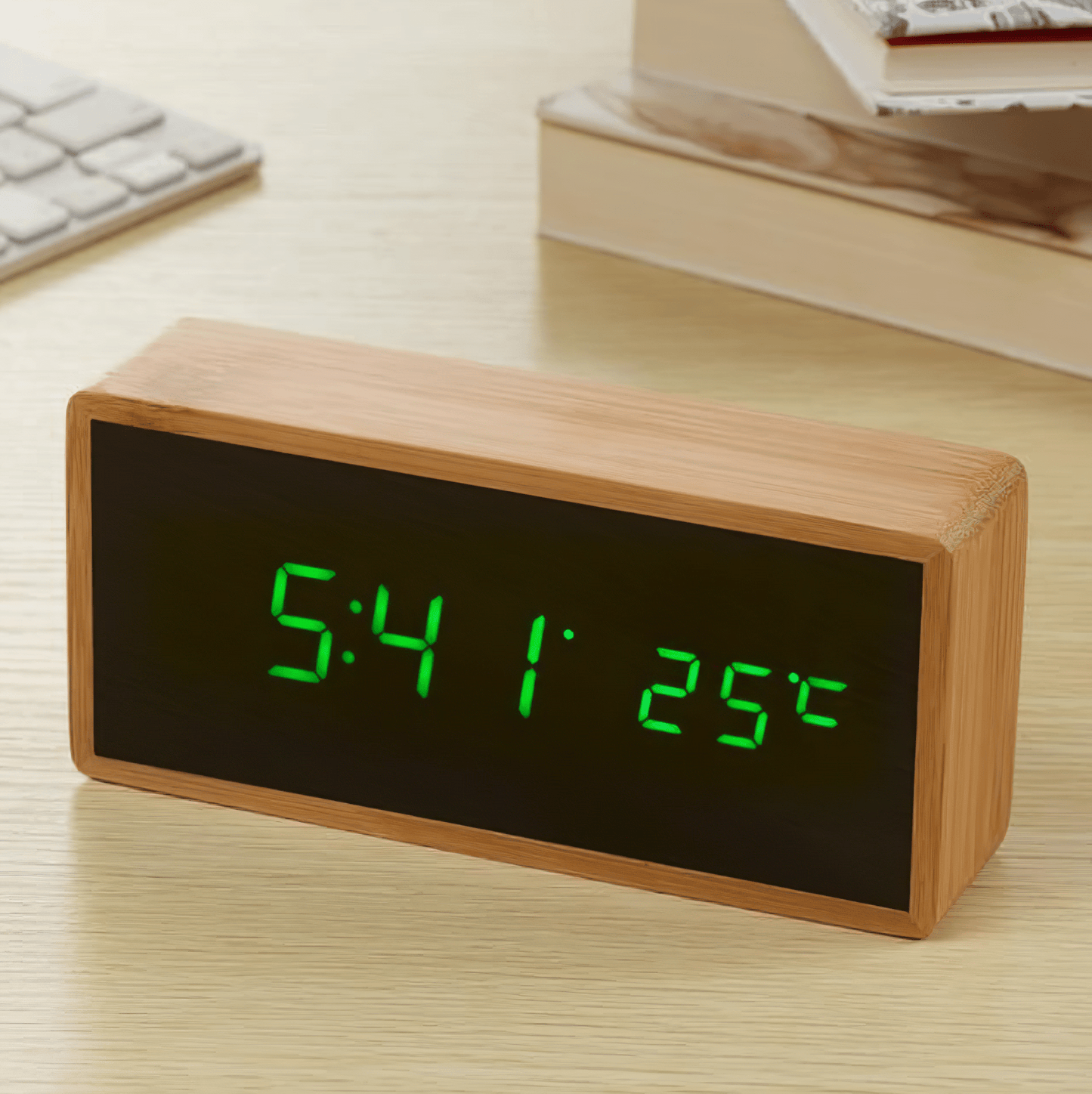 Skorter | Bamboo LED Alarm Clock