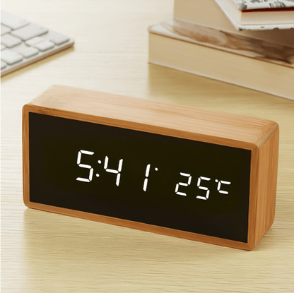 Skorter | Bamboo LED Alarm Clock