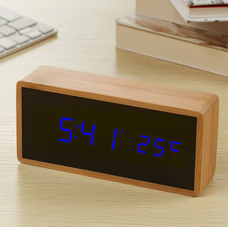 Skorter | Bamboo LED Alarm Clock