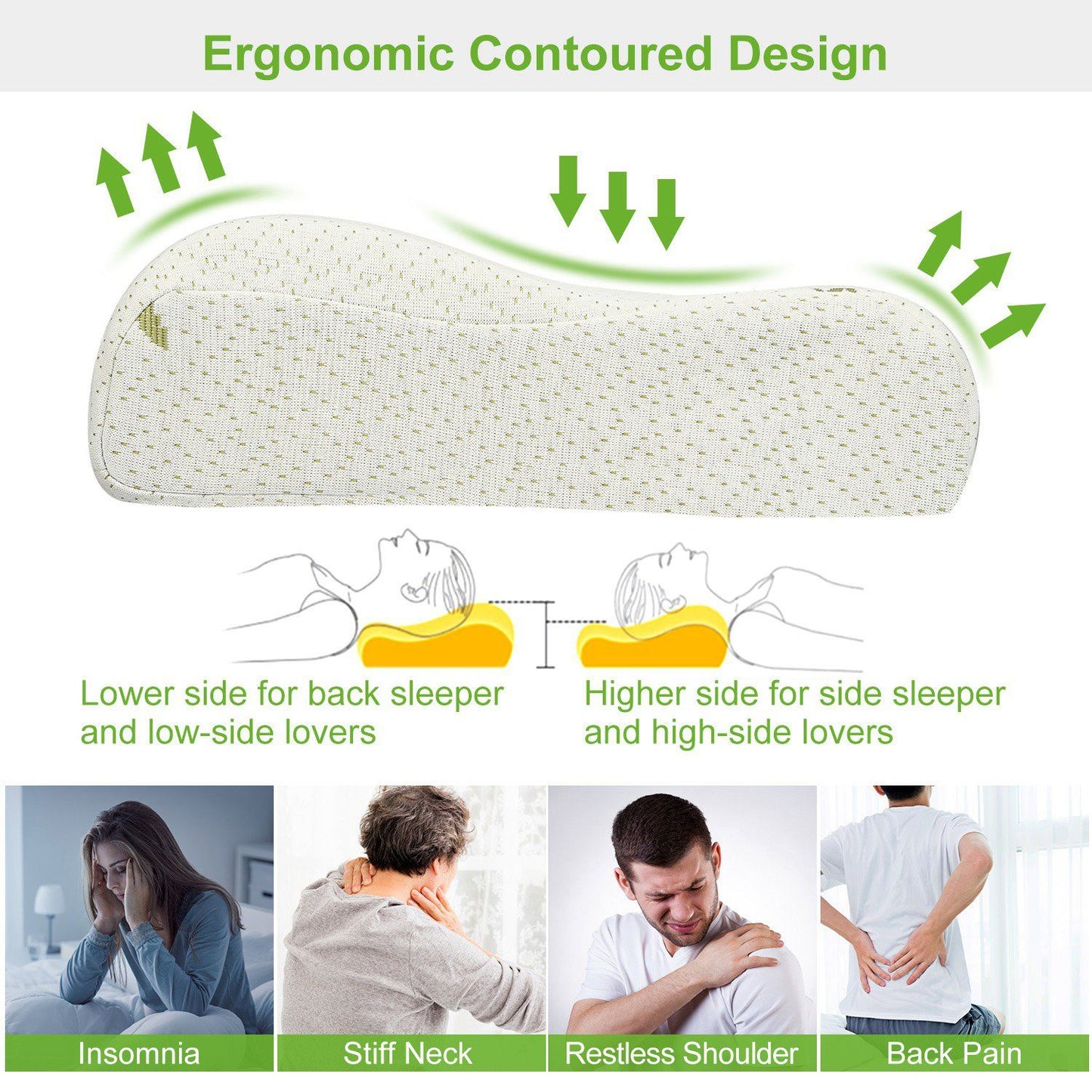Skorter | Bamboo Memory Foam Sleep Pillow
