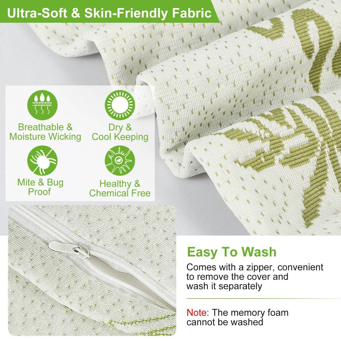 Skorter | Bamboo Memory Foam Sleep Pillow