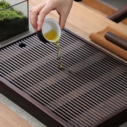 Skorter | Bamboo Tea Table - Japanese Style With Drainage - Elegant And Functional