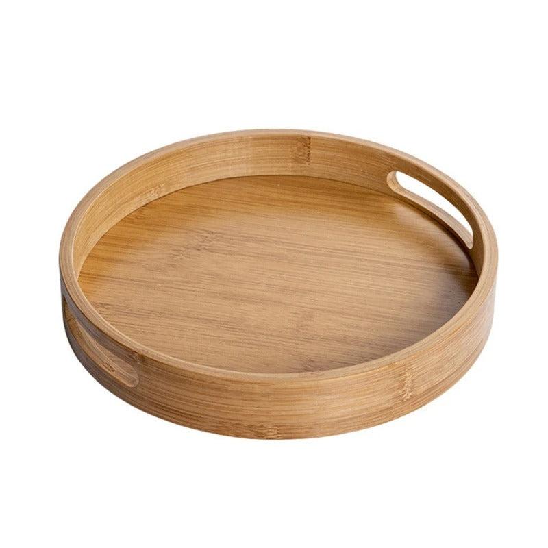 Skorter | Bamboo Tree Round Tray - Handle For Simplicity