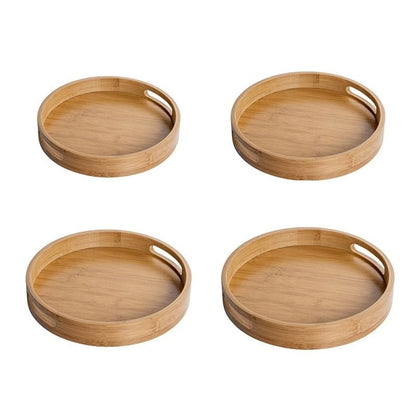 Skorter | Bamboo Tree Round Tray - Handle For Simplicity