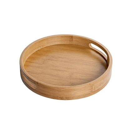 Skorter | Bamboo Tree Round Tray - Handle For Simplicity