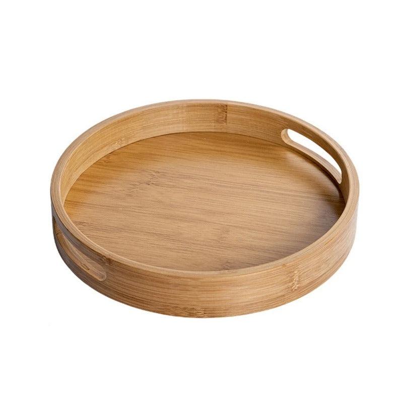 Skorter | Bamboo Tree Round Tray - Handle For Simplicity
