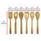 Skørter | 6 Pieces Oceanstar Bamboo Kitchen Tool Set With Hole For Hanging