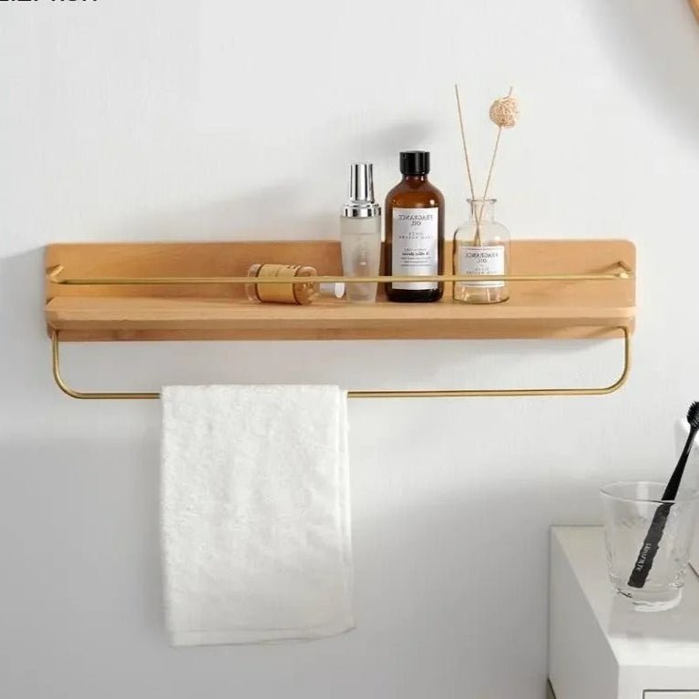 Skorter | BAMBOORA – Bamboo Wall-Mounted Coat Rack with Shelf for Smart Storage