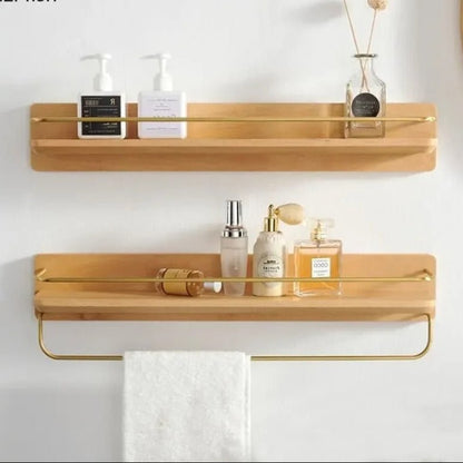 Skorter | BAMBOORA – Bamboo Wall-Mounted Coat Rack with Shelf for Smart Storage