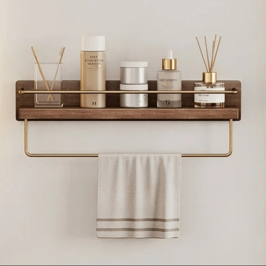 Skorter | BAMBOORA – Bamboo Wall-Mounted Coat Rack with Shelf for Smart Storage
