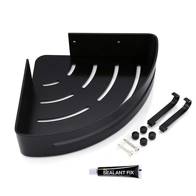 Skorter | Bathroom shelf space Aluminum Wall-mounted Triangle Shower Hook Storage Rack