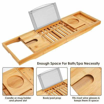 Skorter | Bathtub Caddy Tray Made of Bamboo