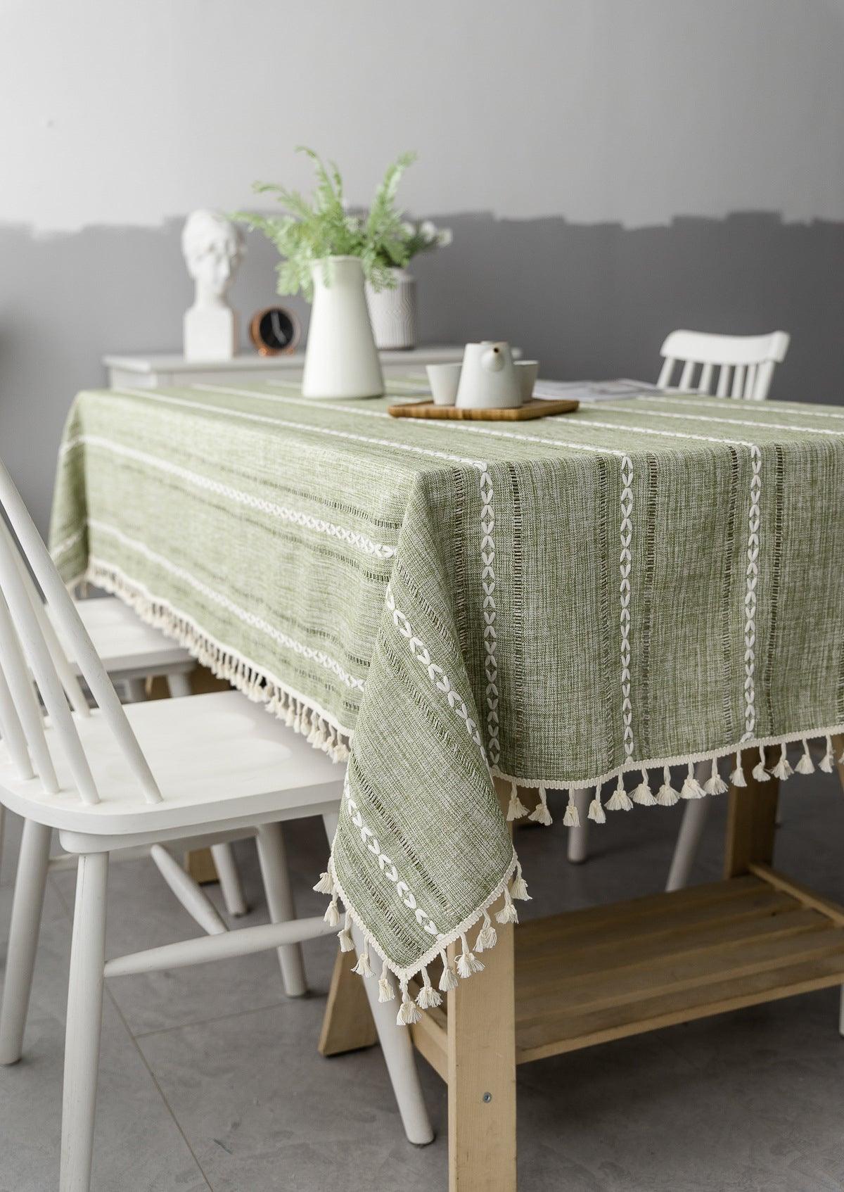 Skorter | Batillo Linen Tablecloth | Tablecloth, Indoor & Outdoor