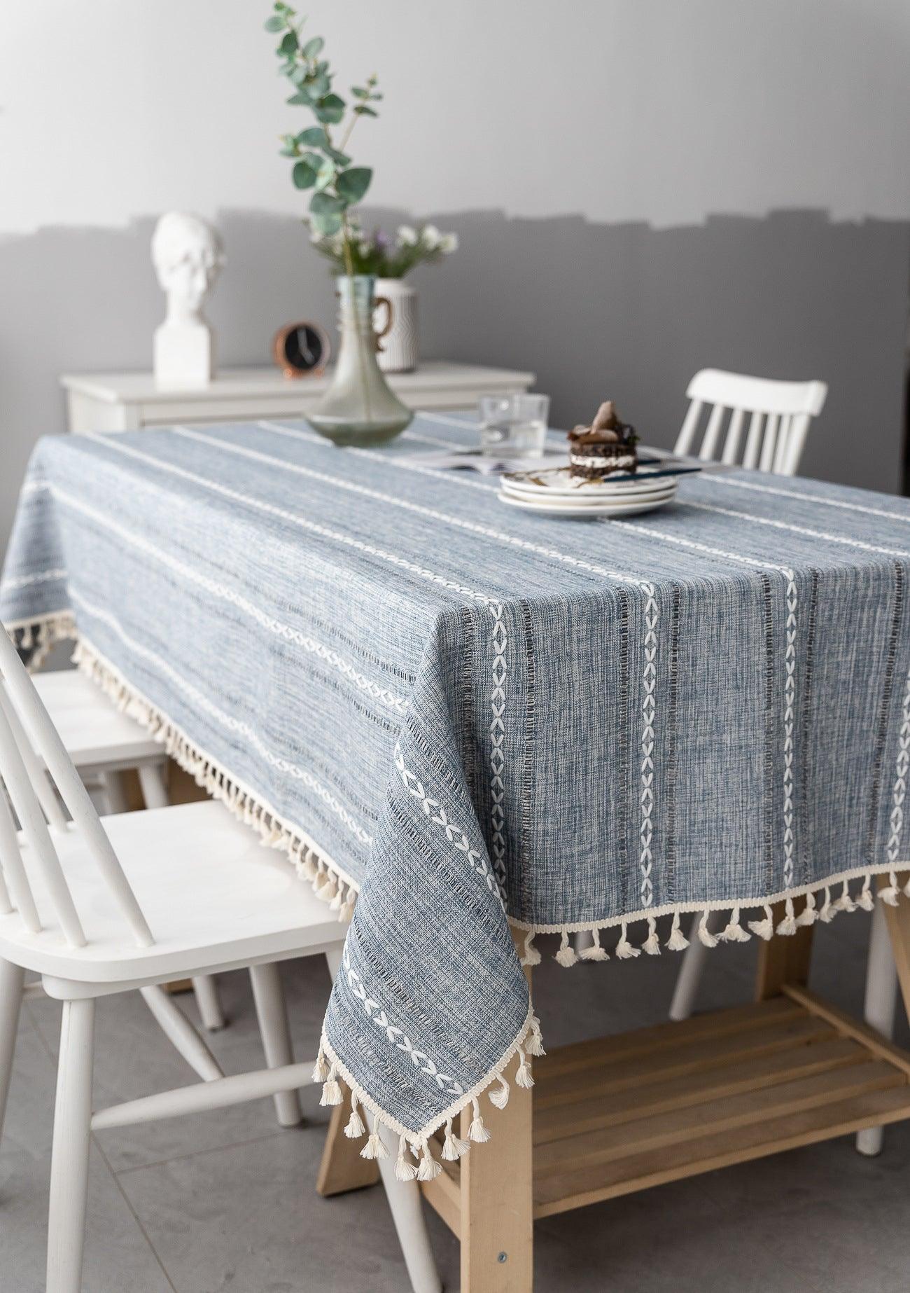 Skorter | Batillo Linen Tablecloth | Tablecloth, Indoor & Outdoor