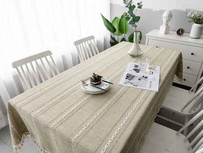 Skorter | Batillo Linen Tablecloth | Tablecloth, Indoor & Outdoor