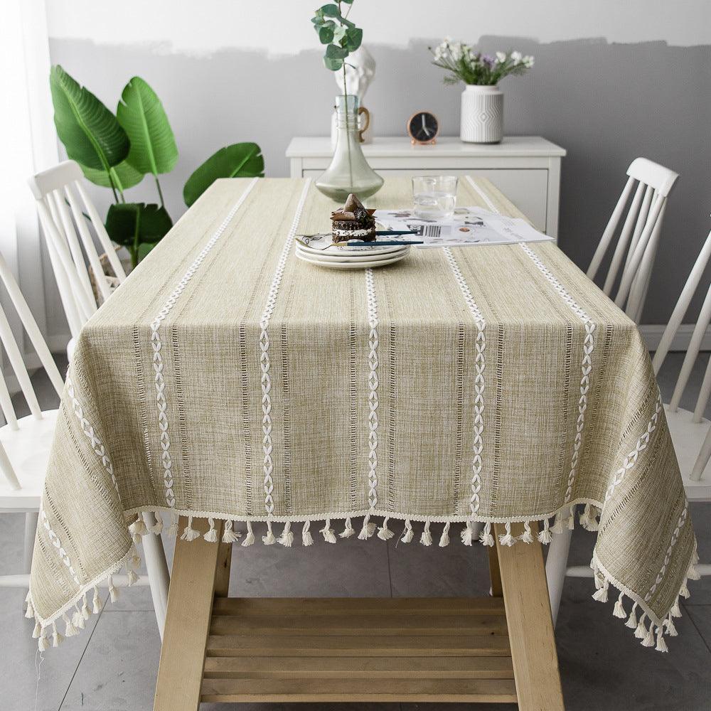 Skorter | Batillo Linen Tablecloth | Tablecloth, Indoor & Outdoor
