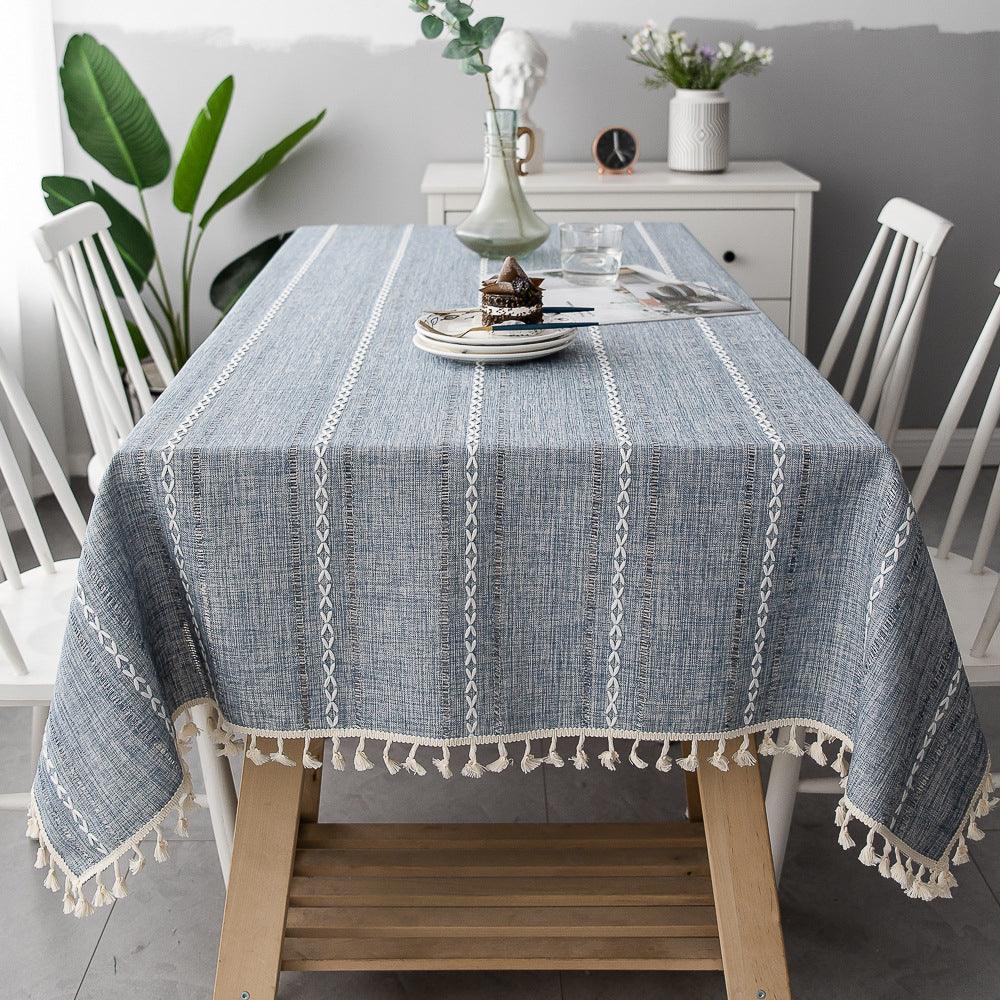Skorter | Batillo Linen Tablecloth | Tablecloth, Indoor & Outdoor