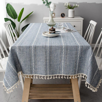 Skorter | Batillo Linen Tablecloth | Tablecloth, Indoor & Outdoor