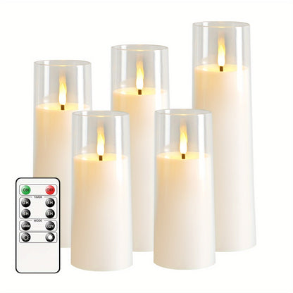 Skorter | 5pcs LED Flameless Candles with Remote Control - For Christmas, Halloween, Wedding Decor