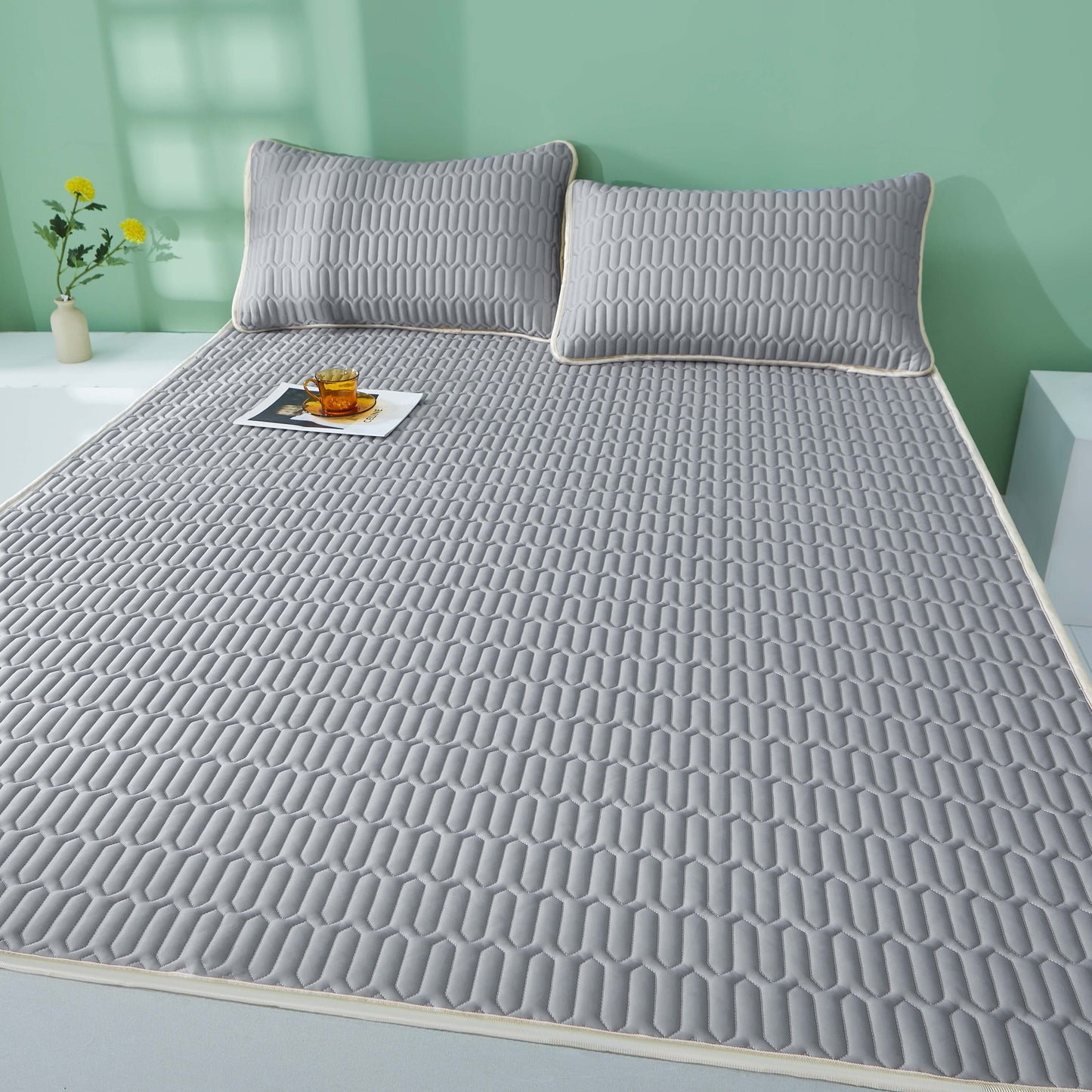 Skorter | Cool Latex Mat - 2/3 pieces summer cool latex mat set for bedroom or dorm room, Breathable and Foldable