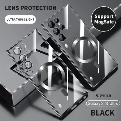 Skorter | Transparent Luxury Coating Magnetic Cover for Samsung