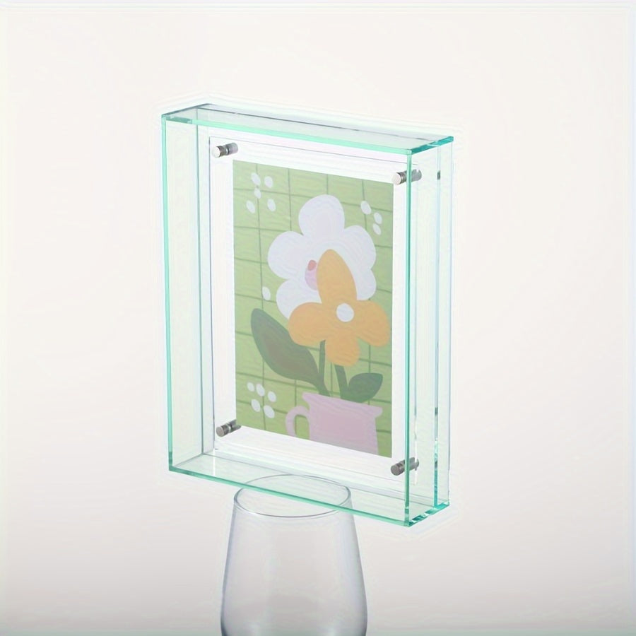 Skorter | Elegant Acrylic Picture Frame - Rectangular, Wall Mounting or Table Decoration for Wedding Pictures, Posters & Puzzles - No Power Needed, Home Decor