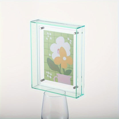 Skorter | Elegant Acrylic Picture Frame - Rectangular, Wall Mounting or Table Decoration for Wedding Pictures, Posters & Puzzles - No Power Needed, Home Decor