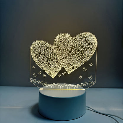 Skorter | HartenLicht - Geometric USB Table Lamp with Warm Glow for Love Theme Decoration