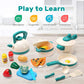 Skørter | 40PCS Kids Kitchen Play Pretend Cooking Set with Pots and Pans Kitchen Accessories Cutting Play Food Great Gift for Toddlers Boys Girls Indoor Play