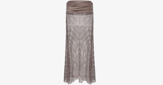 Skorter | Bohemian Hollow Out Mesh Maxi Skirt