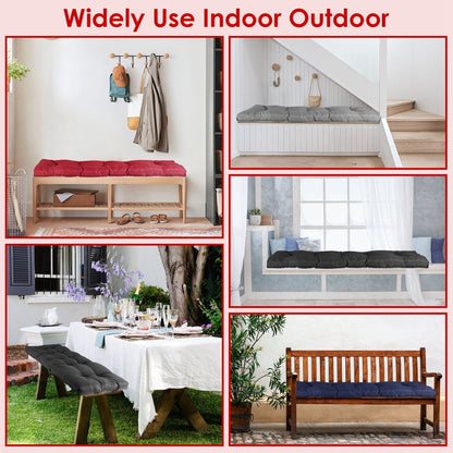 Skorter | Bench seat cushion for indoor outdoor furniture, non-slip