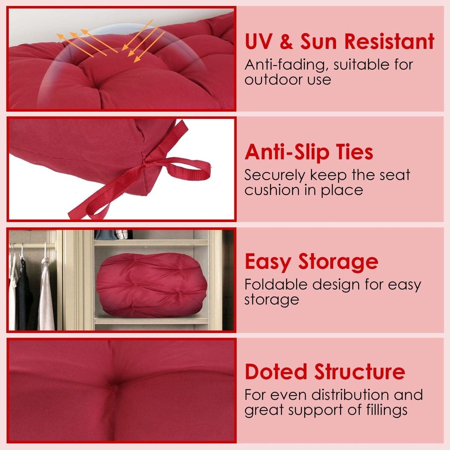 Skorter | Bench cushions for indoor and outdoor furniture, non-slip