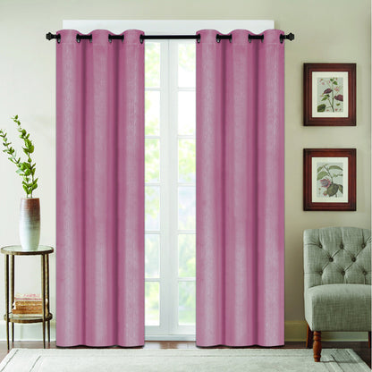 Skorter | Benham Embossed Solid Color Blackout Grommet Panel Pair