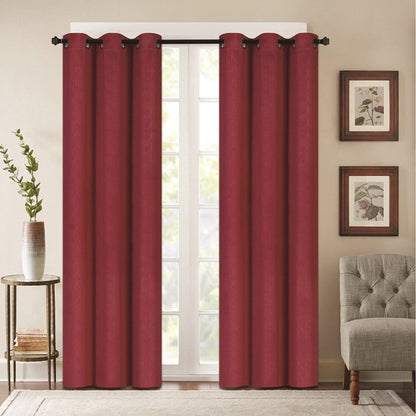 Skorter | Benham Embossed Solid Color Blackout Grommet Panel Pair