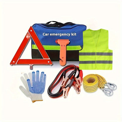 Skorter | Car Emergency Kit – Complete Safety Set with Warning Triangle, Jump Cables, and Safety Vest