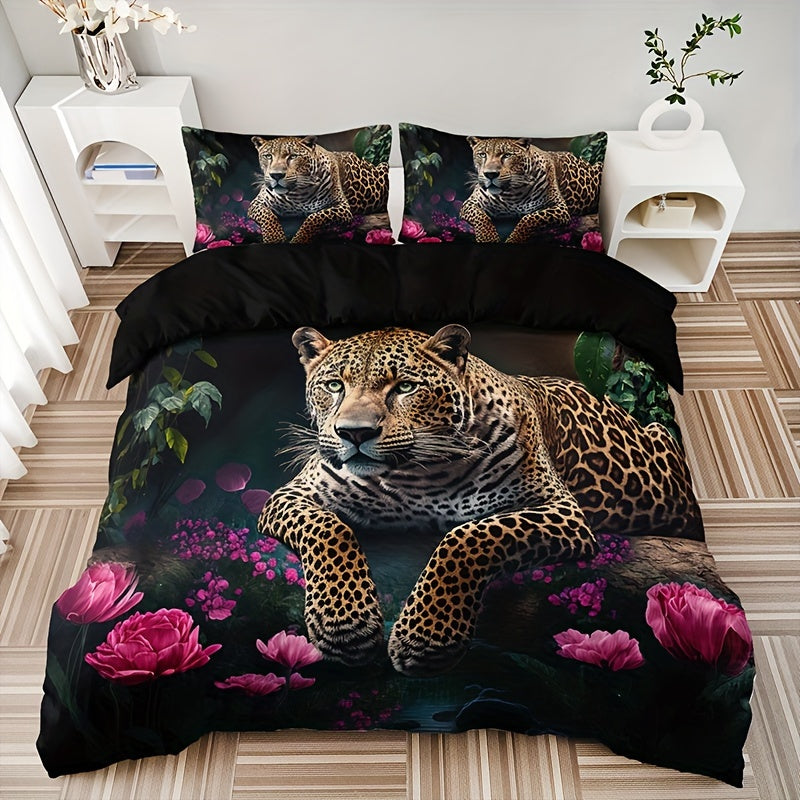 Skorter | 3-piece set - Animal print HD Digital Bedding - Soft and Warm for Sofa, Bed, Office or Travel - For All Seasons