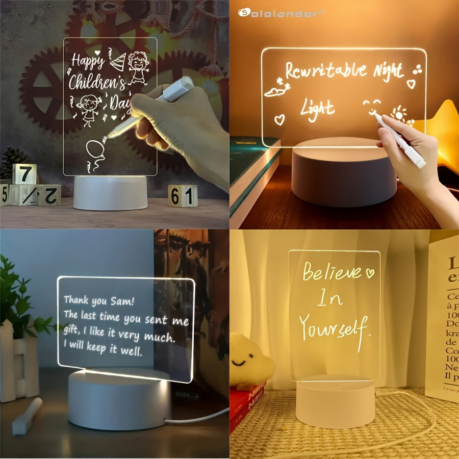 Skorter | LumiBoard - Modern LED Message Board Table Lamp with Pen