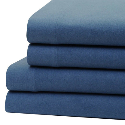 Skorter | Bibb Home 100% Cotton Solid Flannel Deep Pocket Sheet Set