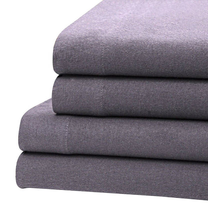 Skorter | Bibb Home 100% Cotton Solid Flannel Deep Pocket Sheet Set