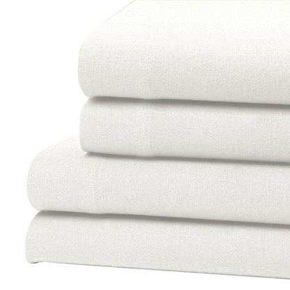 Skorter | Bibb Home 100% Cotton Solid Flannel Deep Pocket Sheet Set