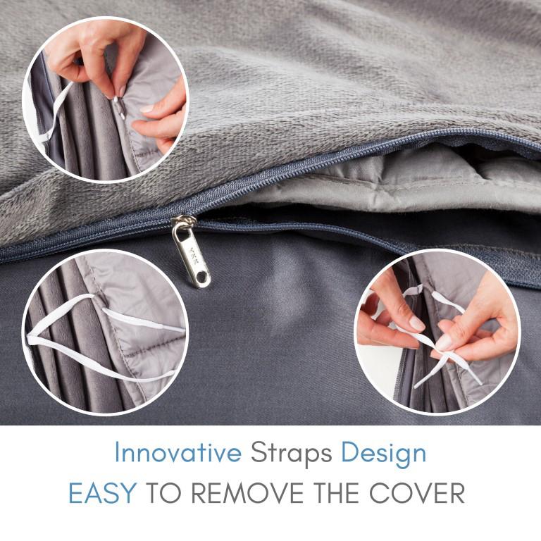 Skorter | Bibb Home Weighted Blanket with Reversible Removable Cover