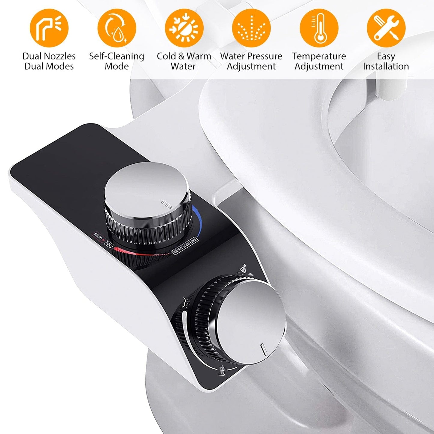 Skorter | Bidet Fresh Water Sprayers with Self-Cleaning Double Nozzle without Electricity
