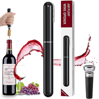 skorter | 2-In-1 Air Pressure Pump Wine Bottle Opener With Foil Cutter