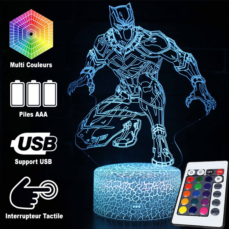 Skorter | 3D Lamp Marvel Black Panther Stealth