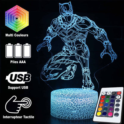 Skorter | 3D Lamp Marvel Black Panther Stealth