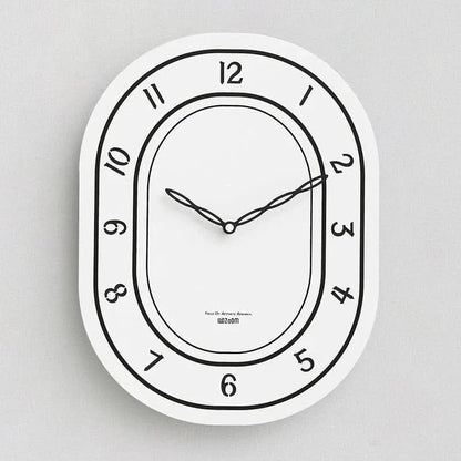 Skorter | Silent Oval Wall Clock with Roman Numerals Design