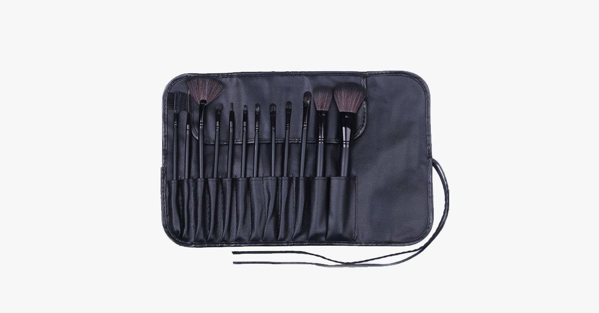 Skorter | 12-piece professional black brush set – Enjoy a makeup experience that makes blending easy