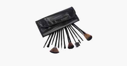Skorter | 12-piece professional black brush set – Enjoy a makeup experience that makes blending easy