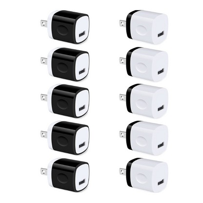 Skorter | 10 Pack USB Plug Charging Cube Block