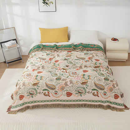 Skorter | Autumn Leaf Boho Reversible Blanket